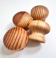 Set 4 Wooden Pine Knobs Handle