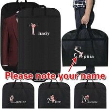 Personalised Custom names Breathable Travel Suit Garment Dress Bag Clothes Cover