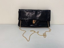 Ruth Langsford Black Croc Pattern Leather Handbag Clutch
