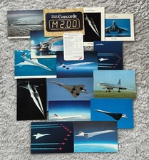 British Airways Concorde Postcards (15) Schedule 1985/86 Machmeter Air France 