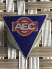 AEC Vintage Enamel Lapel Badge Associated Equipment Company 1969’s