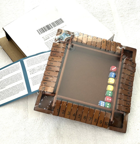 Shut the box wooden board - shut, game