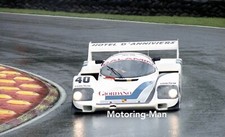 PORSCHE 962 SWISS TEAM SALAMIN LARGE 6 PHOTOGRAPH SET BRANDS HATCH 1000KM 1988