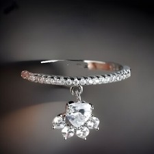 Silver Ring Diamanté Paw