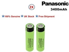 2x Genuine Flat Top Rechargeable Battery For Vaping Mods Green