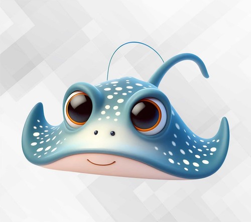 Stingray fish wall - stingray, decal