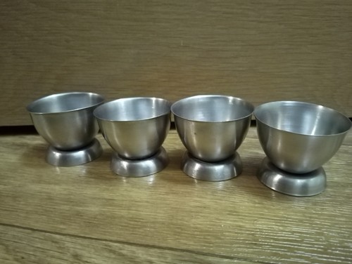 Stainless steel egg cups - 4,