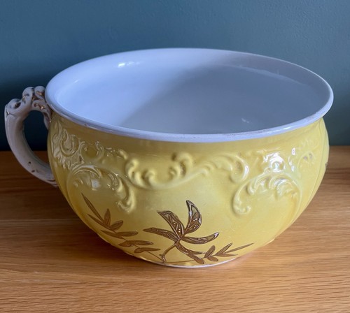 Antique yellow glazed ceramic - glazed,