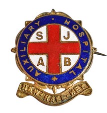 World War One St Johns Ambulance Brigade New Hall Hey Auxiliary Hospital Badge
