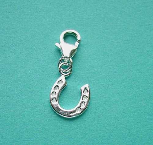 Clip 925 lucky horseshoe - on,