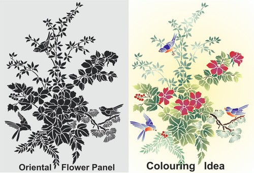 Large oriental flower - large,