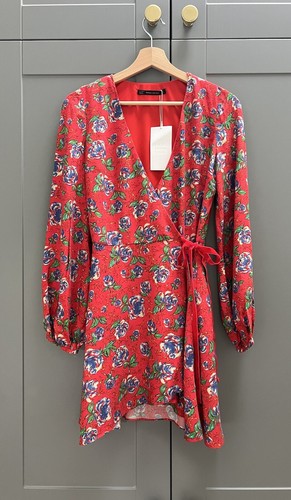 Zara red floral - red, wrap