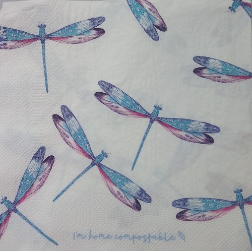 Dragonfly ply decoupage - 3-ply,