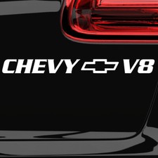 Car Decal Sticker Chevy V8