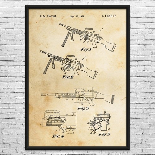 M249 saw machine - gun, patent