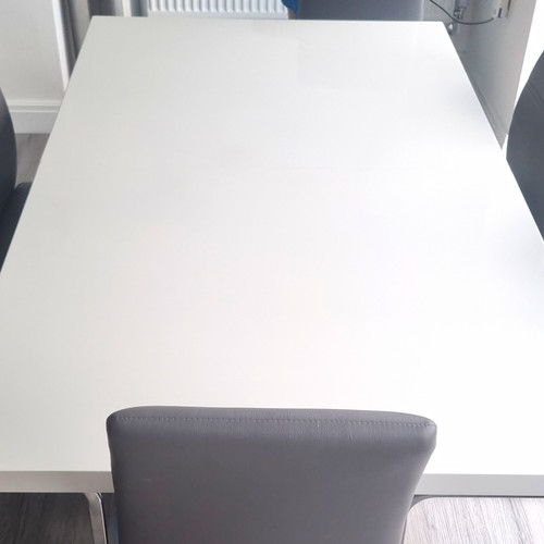 Gloss white rectangular - white, dining