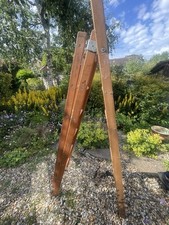 Vintage Extending.Wooden loft/srep ladder 3 tiers measuring  up to 16 ft step  