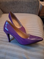 Purple stiletto court shoes