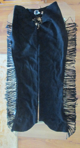 Adult large black suede - adult,