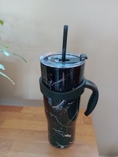 Triple Insulated Drinking Tumbler Bottle With Handle, Straw  & Lid