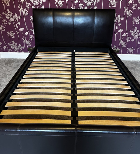 Brown leather king size - leather,