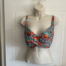 Women’s Size 40E Bikini Top by MAGISCULPT Black + Floral Print NEW NO TAG