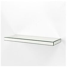 Silver Mirrored Glass Shelves Floating Wall Shelf Display Ladges Storage 60x15x5
