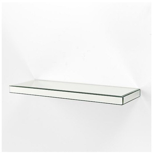 Silver mirrored glass shelves - mirrored,