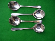 FOUR GRECIAN INSIGNIA PLATE 188mm SOUP SPOONS W.R. EPNS A1 (c56 b1 ct )
