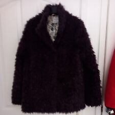 Antoni & Alison Purple Faux Fur  Jacket  L / 14 (SMALL 14 ALSO SUITABLE 12)