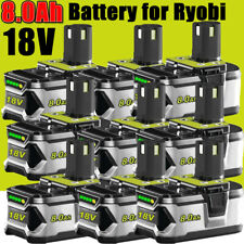 10X~1X 8.0Ah Batteries For RYOBI One+ Plus 18V Battery P108 RB18L50 RB18L40 UK
