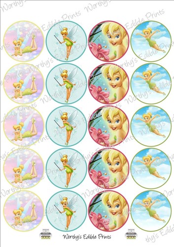 Tinkerbell cupcake toppers - cupcake,
