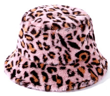 Pink Leopard Print Faux Fur