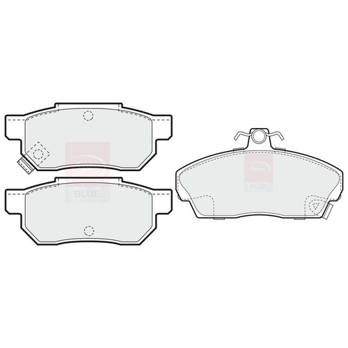 Apec front rear pads - apec, mg