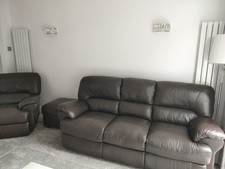 Leather 3 seater sofa, Single