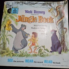 WALT DISNEY PRESENTS THE JUNGLE BOOK 7" RECORD WITH 24 PAGE BOOK