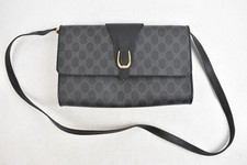 Vintage Gucci Accessory Collection Women's Handbag Shoulder Bag Black Monogram
