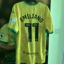 Emiliano Marcondes Norwich City Match Worn Shirt 24/25 Season