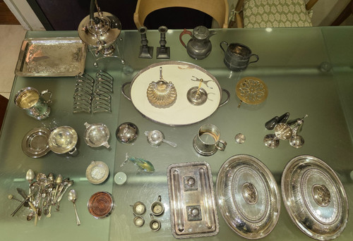 Silver plate pewter job - pewter,
