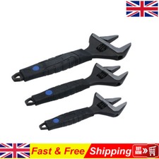 Set Extra Wide Adjustable Wrenches SPANNERS 32-55mm Jaw Capacity Set Tools DIY