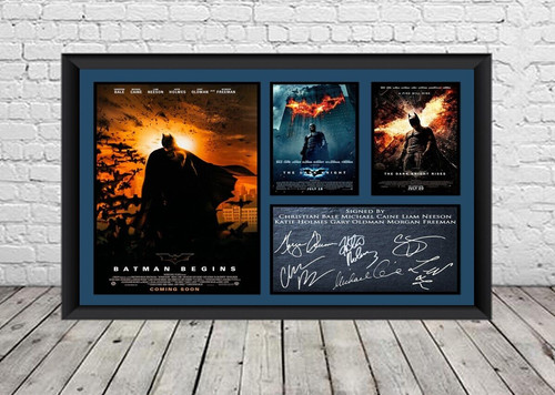 The dark knight signed poster - knight,