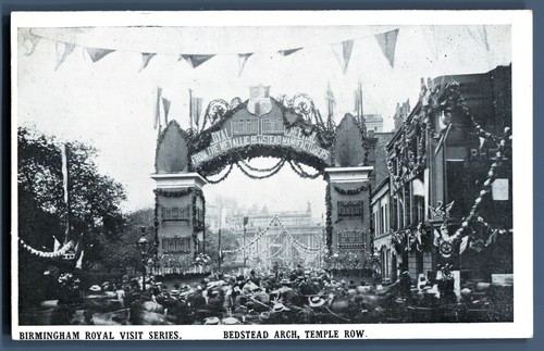 Vintage postcard bedstead - postcard,