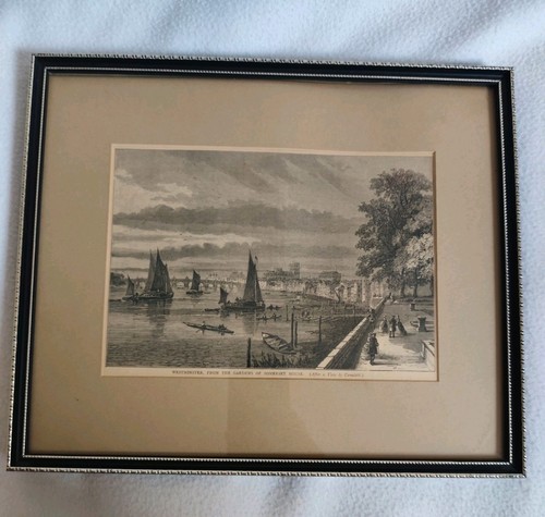 Antique print westminster - print, "westminster