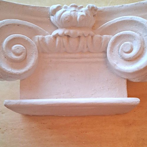 White plaster solid capitol - plaster,