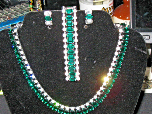 Vintage faux emerald green - emerald,