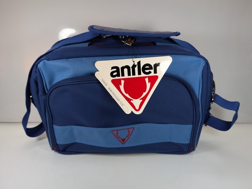 Vintage antler flight bag - vintage, blue