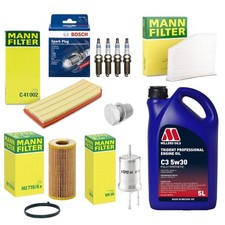 5L MILLERS 5W30 MANN PLUGS