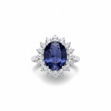 Sterling Silver Large Sapphire