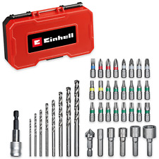 Einhell Drill Bit Set 39 Pieces With Case 1/4 Hexagon Universal Refurb GRADE A