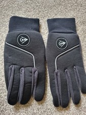 DUNLOP MENS BLACK WINTER GLOVES SIZE SMALL VELOUR PALMS 